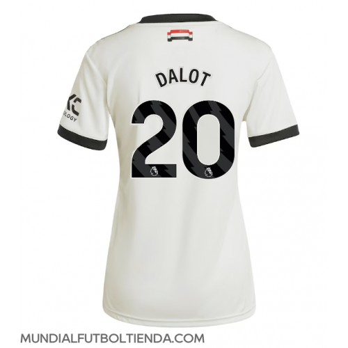 Camiseta Manchester United Diogo Dalot #20 Tercera Equipación Replica 2024-25 para mujer mangas cortas